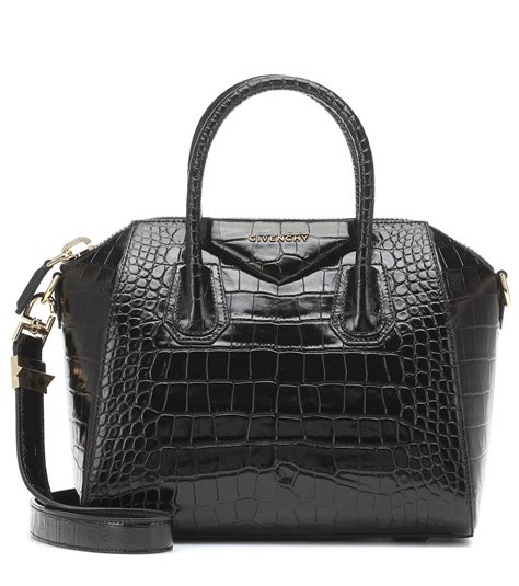 givenchy antigona black crocodile|Givenchy antigona price.